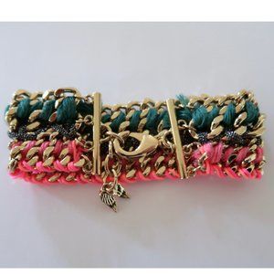VICTORIA'S SECRET ribbon woven chain bracelet